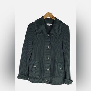 Pendleton Women’s Green Old Grass Button/ Front LS Cardigan Sweater Size L